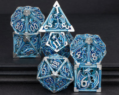 Hollow DND Metal Dice Set - DelveIn 2U - 3256804106037437 - DJ - 01