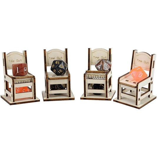 Dice Jail Time Out Chair - Set of 4 with a Random Dice Set - DelveIn 2U - <none>