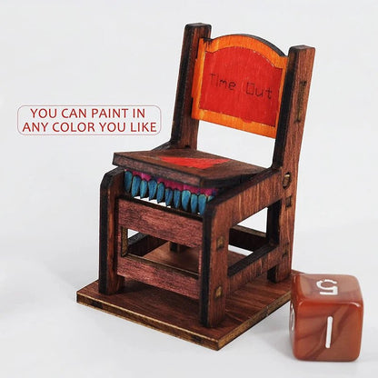 Dice Jail Time Out Chair - Set of 4 with a Random Dice Set - DelveIn 2U - <none>