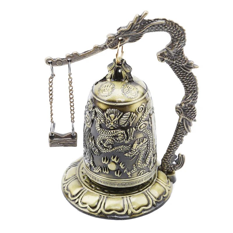 Dragon Carved Bell - Chinese Geomantic Zinc Alloy Artware - DelveIn 2U - <none>