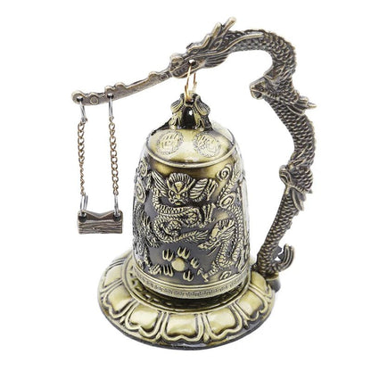 Dragon Carved Bell - Chinese Geomantic Zinc Alloy Artware - DelveIn 2U - <none>