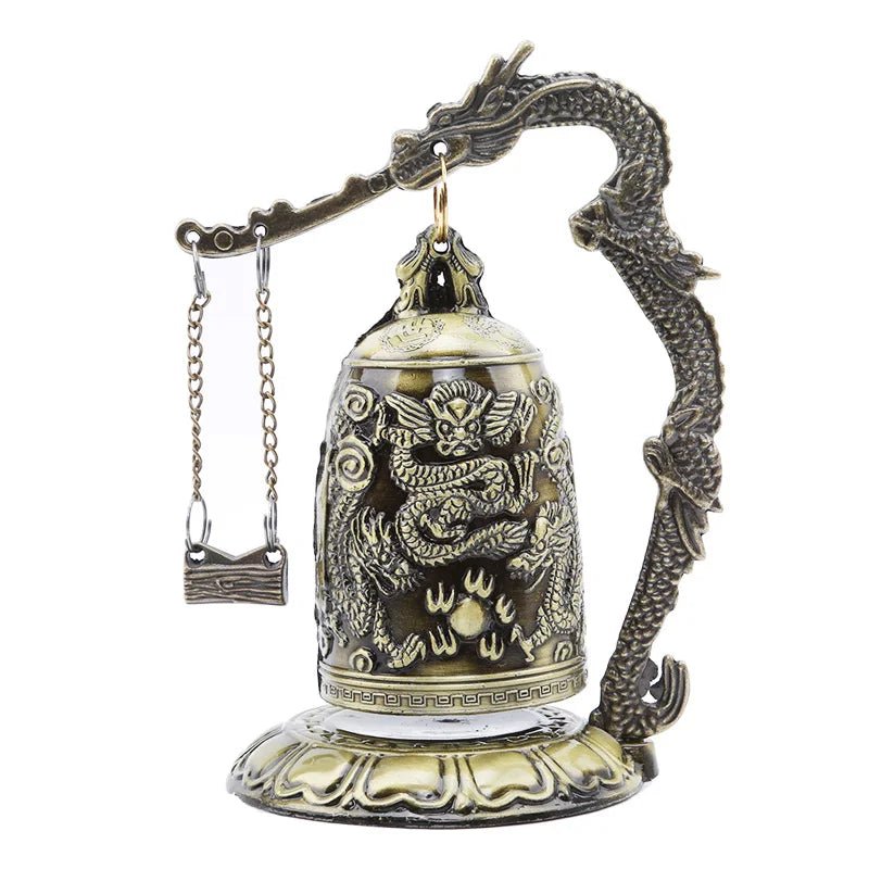 Dragon Carved Bell - Chinese Geomantic Zinc Alloy Artware - DelveIn 2U - <none>