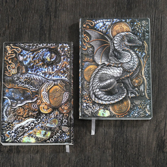 Flying Dragon RPG Journal - 3D Embossed Leather - DelveIn 2U - 14:10#A;200007763:201441035