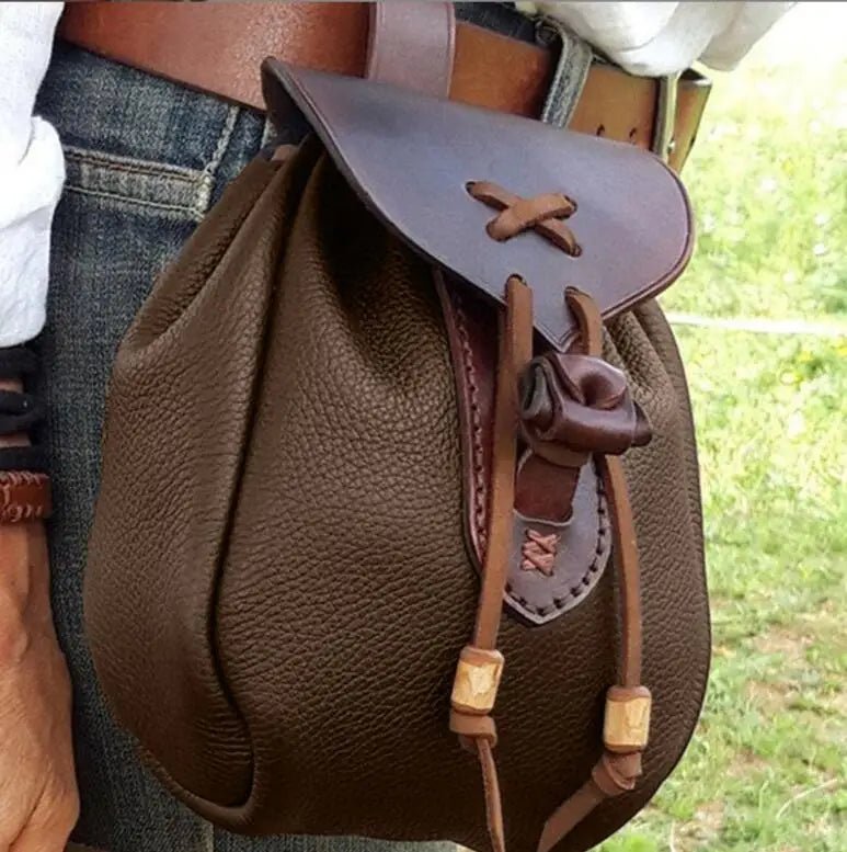 Medieval Hunter Waist Bag - DelveIn 2U - 3256804901235521 - brown leather