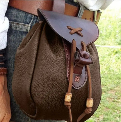 Medieval Hunter Waist Bag - DelveIn 2U - 3256804901235521 - brown leather