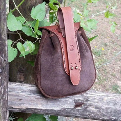 Medieval Hunter Waist Bag - DelveIn 2U - 3256804901235521 - brown suede