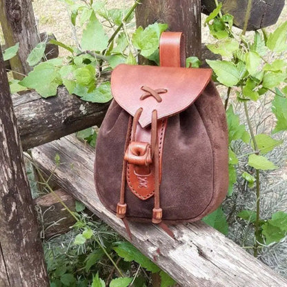 Medieval Hunter Waist Bag - DelveIn 2U - 3256804901235521 - brown suede