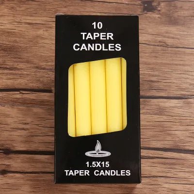 10pcs Taper Rod Soy Wax Candles - DelveIn 2U - 14:29#yellow 150MM X 15MM