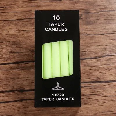 10pcs Taper Rod Soy Wax Candles - DelveIn 2U - 14:200004889#green 200MM X 18MM