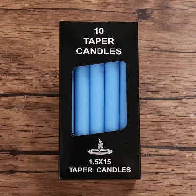 10pcs Taper Rod Soy Wax Candles - DelveIn 2U - 14:510706835#blue 150MM X 15MM