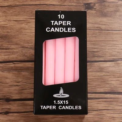 10pcs Taper Rod Soy Wax Candles - DelveIn 2U - 14:173#pink 150MM X 15MM