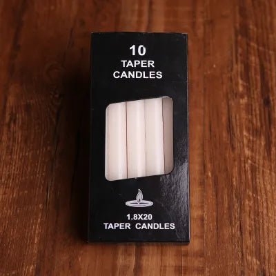 10pcs Taper Rod Soy Wax Candles - DelveIn 2U - 14:504#white 200MM X 18MM