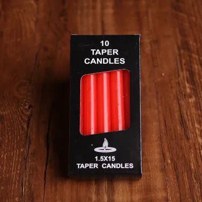 10pcs Taper Rod Soy Wax Candles - DelveIn 2U - 14:350850#red 150MM X 15MM