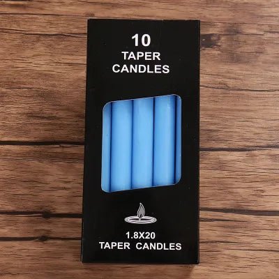 10pcs Taper Rod Soy Wax Candles - DelveIn 2U - 14:200006151#blue 200MM X 18MM