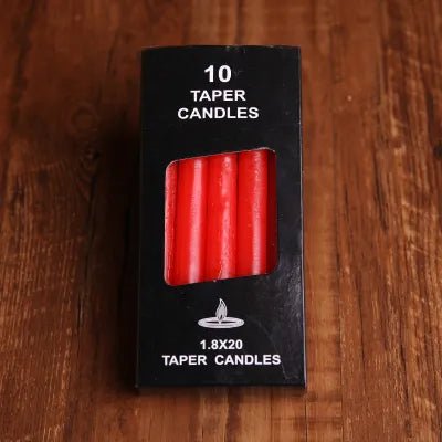 10pcs Taper Rod Soy Wax Candles - DelveIn 2U - 14:365458#red 200MM X 18MM