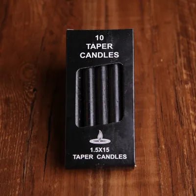 10pcs Taper Rod Soy Wax Candles - DelveIn 2U - 14:175#black 150MM X 15MM