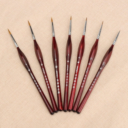 7Pcs Professional Sable Hair Paint Brush Set - DelveIn 2U - 2251832817800482