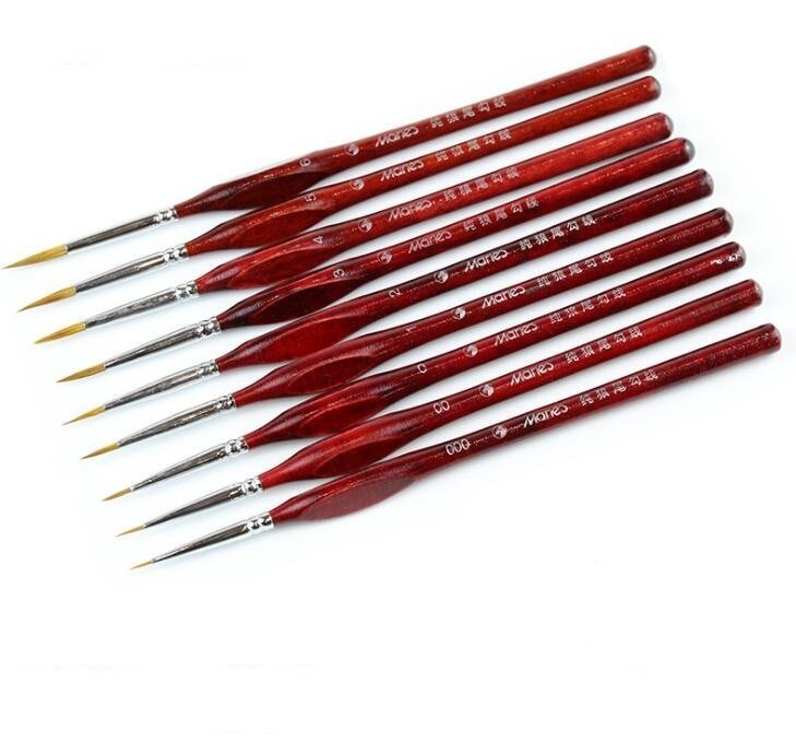 7Pcs Professional Sable Hair Paint Brush Set - DelveIn 2U - 2251832817800482