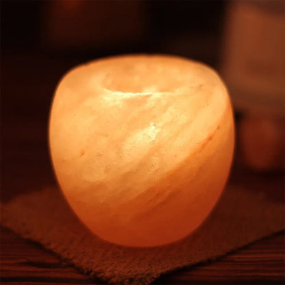 Natural Himalayan Salt Crystal Stone Candle Holder - DelveIn 2U - 14:496#Apple 1KG