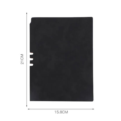 Retro Faux Leather Journal with Pen Holder - DelveIn 2U - 14:193#Black