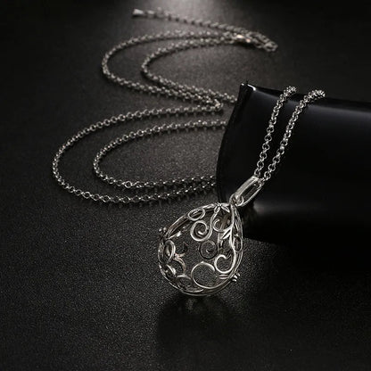 Square Hollow Music Ball Aromatherapy Necklace - DelveIn 2U - 200001033:200013822#1Pcs;200007763:201336100