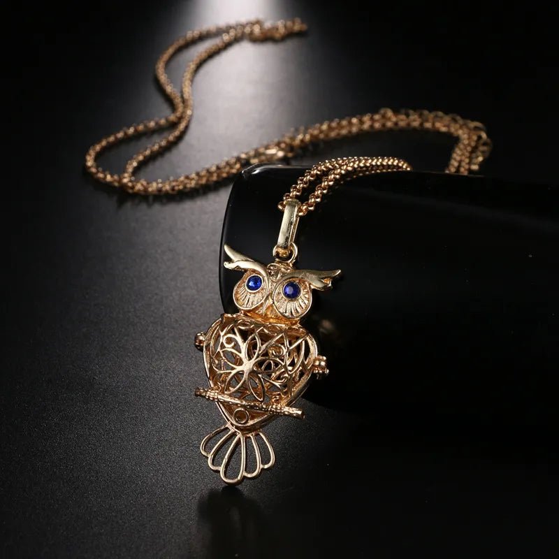 Square Hollow Music Ball Aromatherapy Necklace - DelveIn 2U - 200001033:175#1Pcs;200007763:201336100