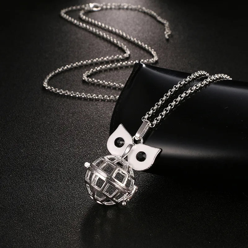 Square Hollow Music Ball Aromatherapy Necklace - DelveIn 2U - 200001033:350525#1Pcs;200007763:201336100