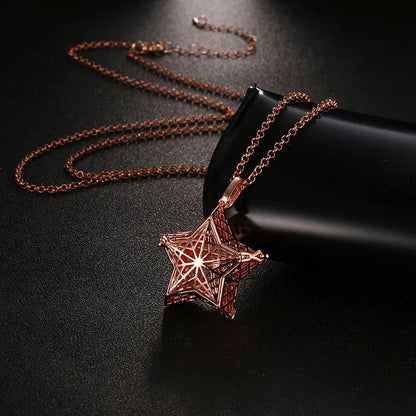 Square Hollow Music Ball Aromatherapy Necklace - DelveIn 2U - 200001033:10#1Pcs;200007763:201336100