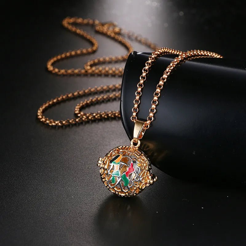 Square Hollow Music Ball Aromatherapy Necklace - DelveIn 2U - 200001033:200003760#1Pcs;200007763:201336100