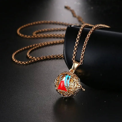 Square Hollow Music Ball Aromatherapy Necklace - DelveIn 2U - 200001033:361187#1Pcs;200007763:201336100