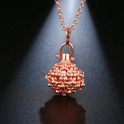 Square Hollow Music Ball Aromatherapy Necklace - DelveIn 2U - 200001033:203027829#1Pcs;200007763:201336100