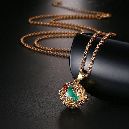 Square Hollow Music Ball Aromatherapy Necklace - DelveIn 2U - 200001033:200003758#1Pcs;200007763:201336100