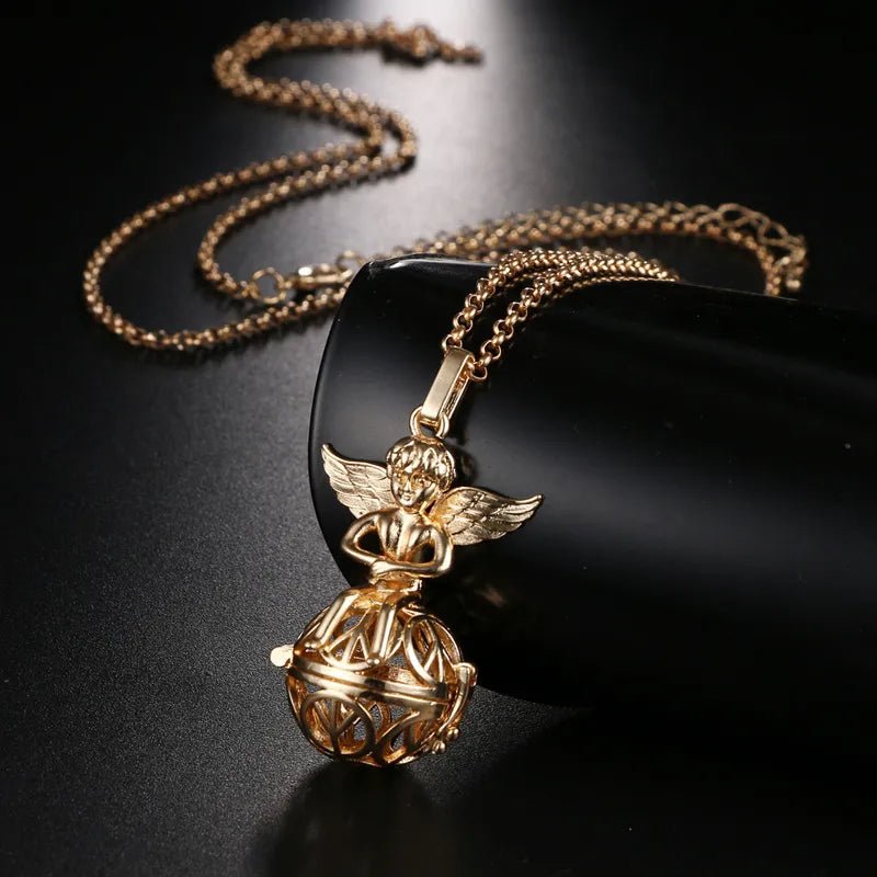 Square Hollow Music Ball Aromatherapy Necklace - DelveIn 2U - 200001033:200004862#1Pcs;200007763:201336100