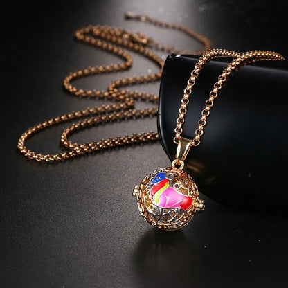 Square Hollow Music Ball Aromatherapy Necklace - DelveIn 2U - 200001033:361181#1Pcs;200007763:201336100