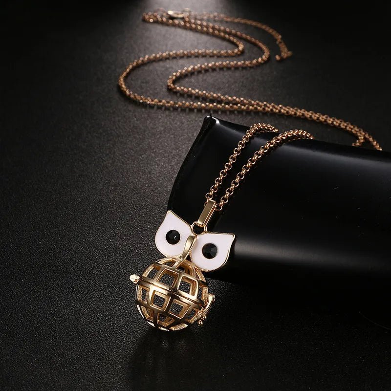 Square Hollow Music Ball Aromatherapy Necklace - DelveIn 2U - 200001033:100013777#1Pcs;200007763:201336100