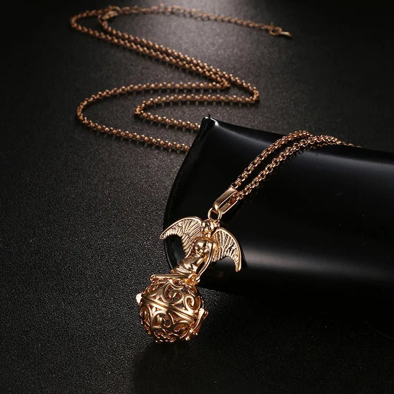 Square Hollow Music Ball Aromatherapy Necklace - DelveIn 2U - 200001033:200021498#1Pcs;200007763:201336100